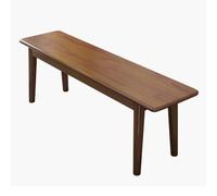 Banco de comedor rústico de madera maciza de 63 pulgadas, versátil para exteriores y entrada, ideal para sala de estar, dormitorio y pasillo, acabado marrón