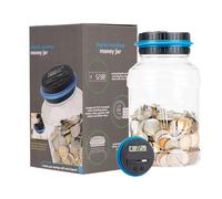 Banco de conteo digital, tarro de banco de monedas digitales - Bancos de monedas bancarias de ahorro de dinero con contador LCD | Gran capacidad, encimera educativa y precisa para un