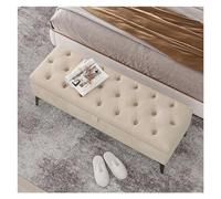 Banco de dormitorio Banco de almacenamiento entrada moderno extremo cama otomano tapizado terciopelo for dormitorio for pie capitoné Reposapiés Taburete Reposapiés para la cama(Khaki,100*40*43cm)