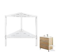 Banco De Ducha De Esquina - Taburete Impermeable Acrílico, Silla De Baño No Deslizamiento Transparente | Asiento De Baño Transparente Pesado Con Estante De Almacenamiento, Elegante Banco Acrílico