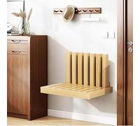 Banco de ducha de madera, asiento plegable de pared para ducha y entrada, taburete funcional para cambiar zapatos para uso doméstico