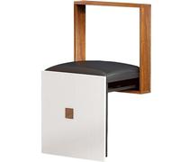 Banco de ducha plegable montado en la pared, asiento plegable de madera maciza para baño, cocina, pasillo, diseño invisible que ahorra espacio