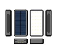 Banco de energía 1 Pieza de teléfono portátil Solar Cargador rápido Banco de energía de Viaje Cargador de teléfono móvil de Gran Capacidad Paquete de batería Externa