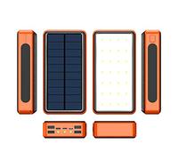 Banco de energía 1 Pieza de teléfono portátil Solar Cargador rápido Banco de energía de Viaje Cargador de teléfono móvil de Gran Capacidad Paquete de batería Externa