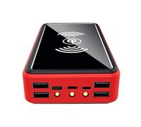 Banco de energía, Banco de energía Solar/Cargador Solar/Cargador Solar portátil/Cargador portátil para teléfono Celular, Rojo, 20000 mAh