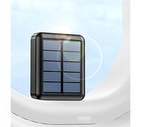 Banco de energía, Cargador Solar, Mini Banco de energía Solar de 20000 mAh, Cable USB Tipo C Incorporado, Cargador de batería Externo portátil, Banco de energía, Negro