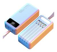 Banco De Energía De 100000 MAh For Cargador Portátil For Acampar Al Aire Libre con Batería Externa De 8 Salidas Y 3 Entradas con Pantalla LED For Teléfonos Tabletas(White,30000mAh)