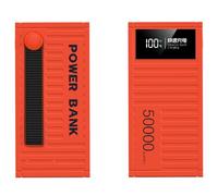 Banco de energía de 20,000 mAh, Cargador portátil con Cables Integrados, USB-C, 3 Salidas y 2 entradas, con Pantalla LED, Linterna, Cargador de teléfono, batería Externa, Color Rosa