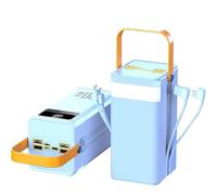 Banco de energía de 60000 mAh/80000 mAh con Puerto USB y Pantalla LED, Carga rápida de 22,5 W, Cables Integrados, Cargador portátil Compatible con Smartphones y tabletas.(White,80000Mah)