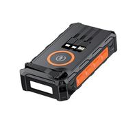 Banco de energía de batería Solar, Cargador de manivela con Paneles Plegables, Salida inalámbrica, luz LED, brújula de Alarma SOS integrada para Ciclistas, Senderismo, Camping, Supervivencia al