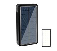 Banco de energía del Panel Solar: Copia de Seguridad de Carga rápida de 20000 mAh, batería Duals USB | Cargador de teléfono portátil con luz LED, Unidad de Carga de Emergencia al Aire Libre Ligera pa