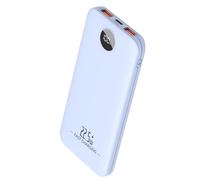 Banco de energía delgado, 10000 mAh, 22.5 W, carga rápida, USB C, paquete de batería de entrada/salida, 3 salidas, cargador portátil ligero compatible con iPhone 16, 15, 14, iPad y más (azul)