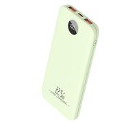 Banco de energía delgado, 10000 mAh, 22.5 W, carga rápida, USB C, paquete de batería de entrada/salida, 3 salidas, cargador portátil ligero compatible con iPhone 16, 15, 14, iPad y más (verde)