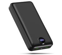 Banco de energía Ehrlich 50000 mAh 22.5W Bateria Externa Carga Rapida Portatil Camping USB-C Cargador con 3 Salidas y 2 entradas Pantalla Led batería Externa para iPhone Android, Negro