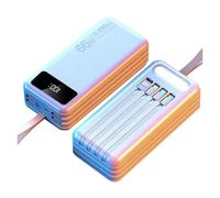 Banco De Energía For Acampar Al Aire Libre, Cargador Portátil con 8 Salidas Y 3 Entradas, Batería Externa con Pantalla LED For Teléfonos Y Tabletas(White,60000mAh)