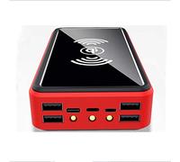 Banco de energía, inalámbrico//gran capacidad 50000-100000 mAh/recargable/teléfono celular portátil, rojo, 80000 mAh