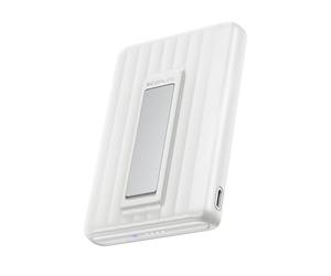 Banco de energía magnético EcoFlow Rapid 10000 mAh, Carga magnética de 7,5W, inalámbrico, Carga de 30W con USB-C, Recarga de 30W, para iPhone 16/15/14/13/12, con Estuche de Carga inalámbrica-Blanco
