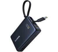 Banco de energía Pego con pantalla digital 10 000 mAh 45 W cable USB-C (negro) - BASEUS