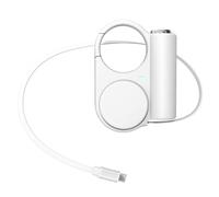 Banco de energía portátil de 5000 mAh, telescópico, con cable de carga, para exteriores, pequeño, blanco nuevo