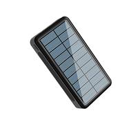 Banco de energía rápido l Batería Solar 50000mAh USB Cargador portátil con 4 Salidas, 3 entradas, Banco de energía de Carga rápida, luz para Acampar