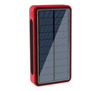 Banco De Energía Solar 50000 Mah, Cargador Solar Portátil con Luces LED, Batería Externa Cargador Movil para Exteriores, Corte de Energía y Emergencias