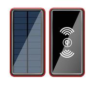 Banco de energía solar - Banco de energía solar - Cargador de teléfono, lámpara LED de camping, mAh, gran capacidad para actividades de picnic al aire libre