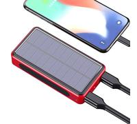 Banco de Energía Solar - Cargador de camping resistente | Batería externa con panel solar, cargador portátil impermeable, banco de energía para teléfonos, tabletas, senderismo y actividades al aire