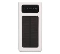 Banco De Energía Solar, Cargador De Teléfono Solar Portátil De 20000 MAh, Soporte De Pantalla De Energía, Puertos De Salida Duales, Cargador De Teléfono Solar Portátil De 20000mAh(White)