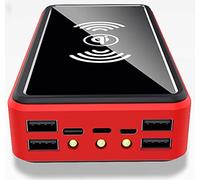 Banco de energía Solar, Cargador Solar, batería inalámbrica de 100000mAh, Cargador portátil, batería Externa, Carga rápida y Linterna LED integrada, batería de Respaldo para la Plataforma An