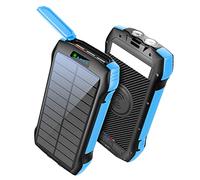 Banco de energía Solar inalámbrico de 33500 mAh, Cargador rápido, luz de Camping, 18 W, Tipo C, batería Externa de Respaldo para emergencias, Azul, 178 x 90 x 30 cm