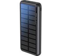 Banco de energía solar OBI-SOLAR de 10000 mAh (negro) - BOOMPODS