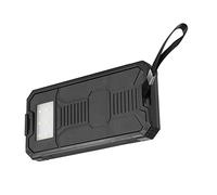 Banco de Energía Solar Piezas DIY Sets, Portátil 20000mAh Cargador Dual USB Puertos Solar Power Bank Case Kit Solar Batería Externa para Todos los teléfonos celulares Tablets(Negro, no Instalado)