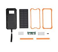 Banco de Energía Solar Portátil 20000 mAh, Carga Rápida Dual USB, Kit DIY para Deportes y Escuela, Naranja