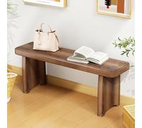 Banco de entrada de estilo rústico de madera natural asiática, versátil para sala de estar, pasillo, cocina, diseño elegante con hermosa textura y acabado a juego