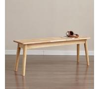 Banco de entrada de madera, 99 cm, asiento de comedor estrecho para interior, para dormitorio, sala de estar, pasillo o rincón de ventana, muebles elegantes y funcionales