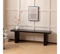 Banco de entrada de madera, asiento estrecho de estilo rústico para comedor, sala de estar o dormitorio, perfecto para pasillo o cocina