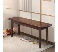 Banco de entrada de madera con esquinas redondeadas, asiento versátil estilo granja para uso en interiores y exteriores, perfecto para entradas, dormitorios y áreas de comedor