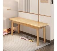 Banco de entrada de madera con esquinas redondeadas, asiento versátil estilo granja para uso en interiores y exteriores, perfecto para entradas, dormitorios y áreas de comedor
