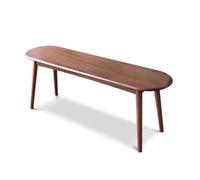 Banco de entrada de madera con esquinas redondeadas, asiento versátil para interiores y exteriores, para patio, parque, porche y césped, banco de madera maciza para comedor y dormitorio