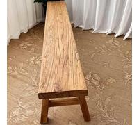 Banco de entrada de madera de granja, asiento estrecho de madera para comedor, cocina, pasillo, sala de estar, almacenamiento al final de la cama
