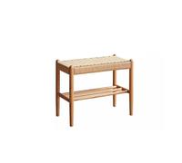 Banco de entrada de madera de granja, diseño artesanal de cuerda para comedor, dormitorio y sala de estar, estilo natural asiático, ideal para mesa de cocina interior