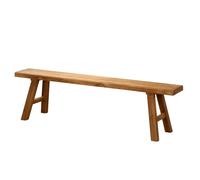 Banco de entrada de madera de olmo rústico, diseño delgado de granja para 2-3 personas, juntas de mortaja y espiga, capacidad de 550 libras, perfecto para dormitorio, jardín, 63 pulgadas