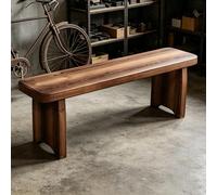 Banco de entrada de madera maciza rústica de 60 a 150 cm, estilo rústico, asiento estrecho de jardín para exteriores, banco de cama marrón para pasillo, cocina, dormitorio y comedor (120 x 20 x 15 cm)