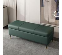 Banco de entrada moderno con almacenamiento, otomana tapizada de cuero para dormitorio, pasillo y pasillo, muebles elegantes de 55.1 x 15.7 x 17.7 pulgadas (G, 140 x 40 x 45 cm)