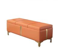 Banco de entrada moderno de piel sintética, otomano tapizado, banco de zapatos plegable para sala de estar y dormitorio, diseño de lujo