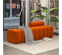 Banco de entrada tapizado de terciopelo moderno, elegante taburete cambiador de zapatos, reposapiés para sofá, solución de almacenamiento al final de la cama, perfecto para decoración de pasillo y