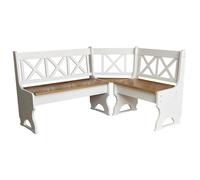 Banco de esquina de pino MADERA MACIZA VARIOS COLORES Eco Blanco /Aliso - NUEVO