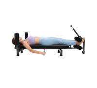 Banco de estiramiento de espalda ajustable de 145 a 185 cm, mesa de inversión con capacidad de carga de 150 kg, dispositivo de descompresión de la columna vertebral para dolor de espalda y postura