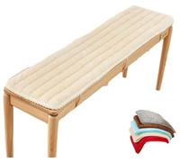 Banco de exterior Cush 120/150 cm x 40/50 cm almohadilla de asiento antideslizante para 2/3 plazas, ideal para jardín, patio, bahía columpios y porche (café, 45 x 190 cm)