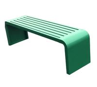 Banco de exterior de acero inoxidable para parques y espacios públicos, muebles de metal duradero con diseño moderno